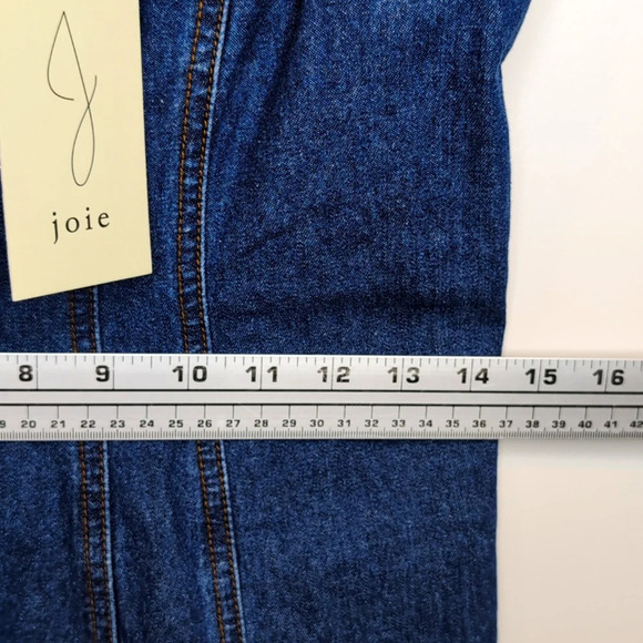 NWT Joie Sleeveless Mini Midi 100% Cotton Blue Denim Dress Women Small - Picture 7 of 10